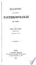 Bulletins et mémoires de la Société d'anthropologie de Paris