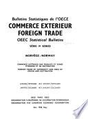 Bulletins Statistiques de l'OECE. Commerce Extérieur. Foreign Trade. OEEC Statistical Bulletins. Série 4: Norvège-Norway