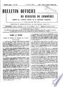 Bulltetin Officiel Du Registre Du Commerce