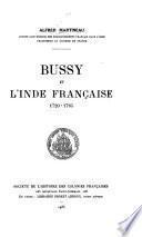 Bussy et l'Inde française, 1720-1785