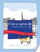 C'est ce qu'on dit Workbook Answer Key