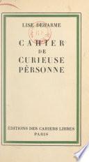 Cahier de curieuse personne