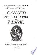 Cahier pour le mois de Marie