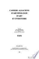 Cahiers alsaciens d'archéologie, d'art et d'histoire