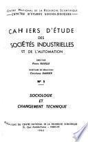 Cahiers d'étude des sociétés industrielles et de l'automation