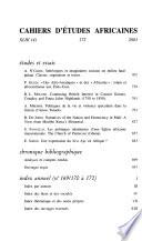 Cahiers d'études africaines