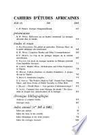 Cahiers d'études africaines