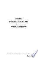Cahiers d'études africaines