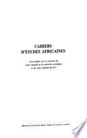 Cahiers d'études africaines
