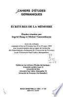 Cahiers d'études germaniques