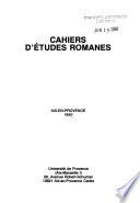 Cahiers d'études romanes