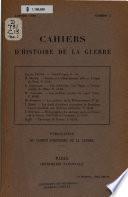 Cahiers d'histoire de la guerre