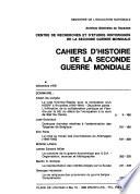 Cahiers d'histoire de la seconde guerre mondiale