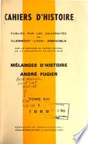 Cahiers d'histoire