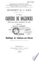 Cahiers de doléances pour les Etats-Généraux de 1789