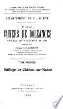 Cahiers de doléances pour les États généraux de 1789