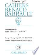 Cahiers de la Compagnie Madeleine Renaud-Jean Louis Barrault