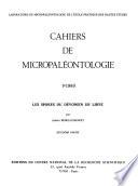 Cahiers de micropaléontologie