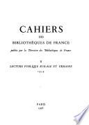 Cahiers des bibliotheques de France