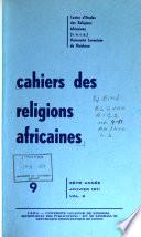 Cahiers des religions africaines