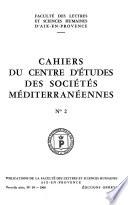 Cahiers du Centre d'études des sociétés méditerranéennes