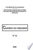 Cahiers du Centre de recherche en lettres, sciences humaines et sociales