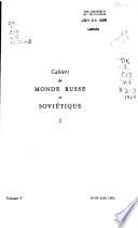 Cahiers du monde russe et soviétique