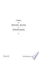 Cahiers du monde russe et soviétique