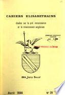 Cahiers Élisabéthains