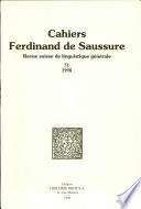 Cahiers Ferdinand de Saussure
