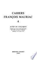 Cahiers Francois Mauriac
