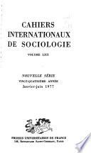 Cahiers internationaux de sociologie