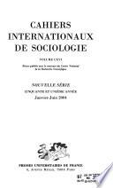 Cahiers internationaux de sociologie