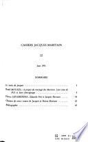 Cahiers Jacques Maritain