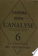 Cahiers pour l'analyse