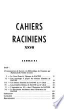 Cahiers raciniens