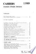 Cahiers roumains d'études littéraires