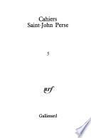 Cahiers Saint-John Perse