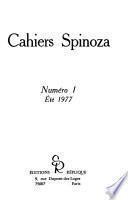 Cahiers Spinoza