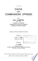 Calcul des combinaisons optiques