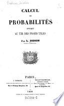 Calcul des probabilités appliqué au tir des projectiles