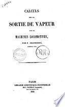 Calculs sur la sortie de vapeur dans les machines locomotives