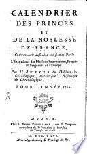 Calendrier des princes et de la noblesse de France