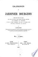Calendrier du jardinier bourgeois