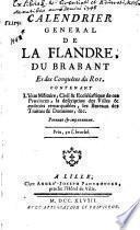 Calendrier général de la Flandre, du Brabant et des conquêtes du roi