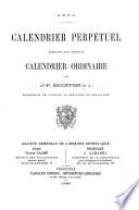 Calendrier perpétuel développé sous forme de calendrier ordinaire