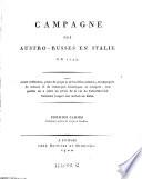 Campagne Des Austro-Russes En Italie En 1799