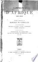 Campagnes d'Afrique, 1835-1848