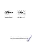 Canada Corporations Bulletin