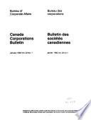 Canada Corporations Bulletin